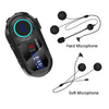 KUQIBAO Motorcycle Helmet Waterproof Bluetooth Headset With Screen(Soft Microphone)
