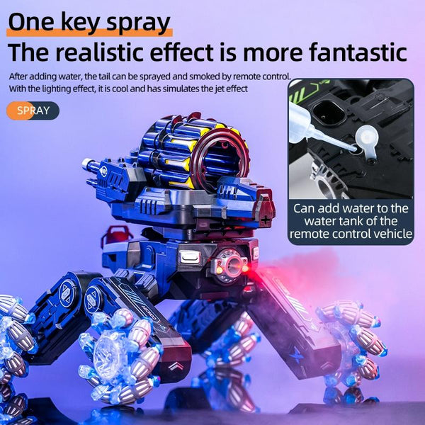 DM-588 Four-wheel Battle Side Spray Remote Control Car, Specification:Single Control Water Bomb(Blue)