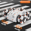 JJR/C JC05 Five Wheel Colorful Light Swing Arm Stunt Drift Car, Specification:Dual Control(Grey)