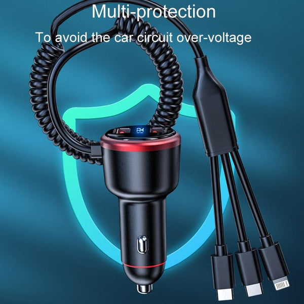 Vehicle Mini Fast Charging Charger Car One To Three Cigarette Lighter, Model: Extreme Version