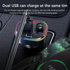 C13 Multifunctional Car Dual USB PD Fast Charger Bluetooth FM Transmitter with Atmosphere Light
