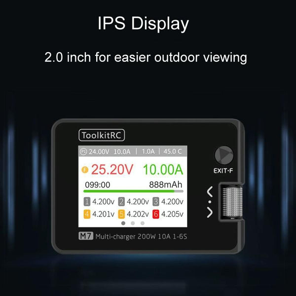 ToolkitRC M7 Boat Model Aviation Li-Po Battery Balance Charger(Black)