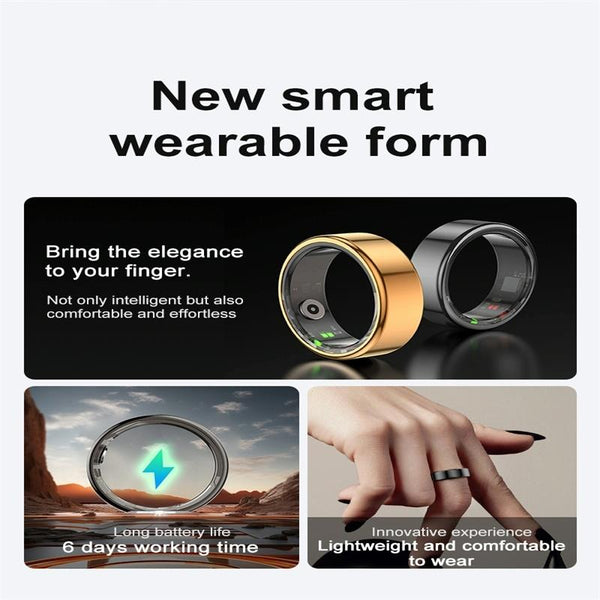 R02 SIZE 11 Smart Ring, Support Heart Rate / Blood Oxygen / Sleep Monitoring / Multiple Sports Modes(Gold)