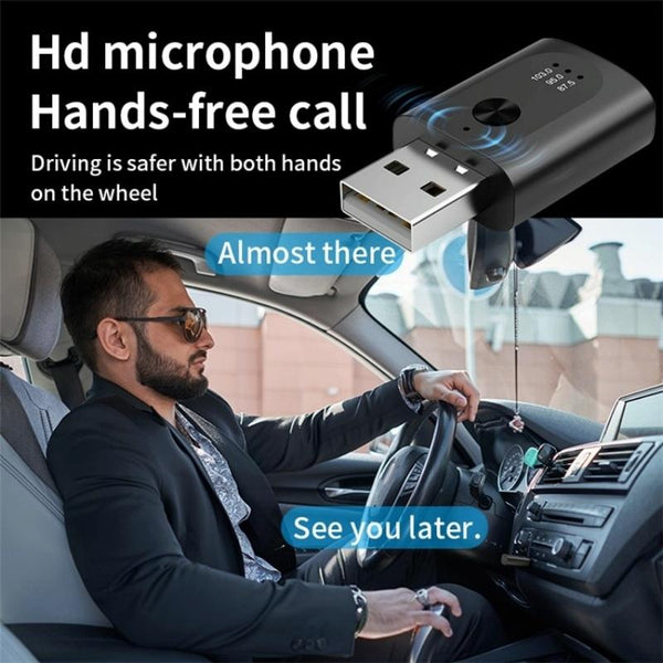 M08 USB Bluetooth 5.3 Adapter Hands-Free Call Car Wireless Audio Receiver