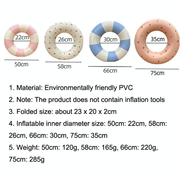 Thickened Children Swimming Ring Inflatable Underarm Ring 75cm(Olive)