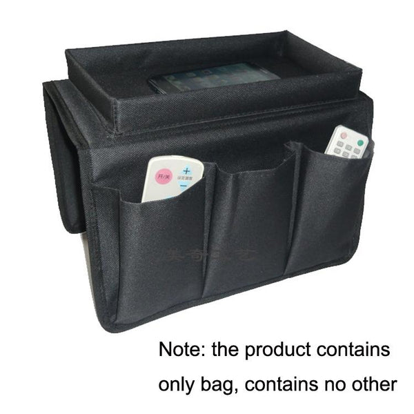 SF001 Oxford Cloth Sofa Armrest Hang Bag Household Storage Bag(Coffee)