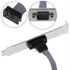 DB9 9pin Com Port host case Cable / RS232 port plate cable, Length: 36cm(Grey)