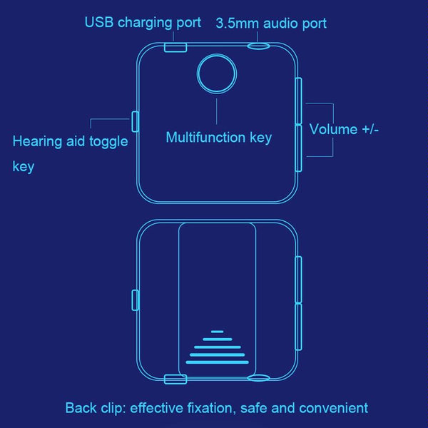 U20 Lavalier Bluetooth Sound Collector Smart Auxiliary Bluetooth Headset(Black)
