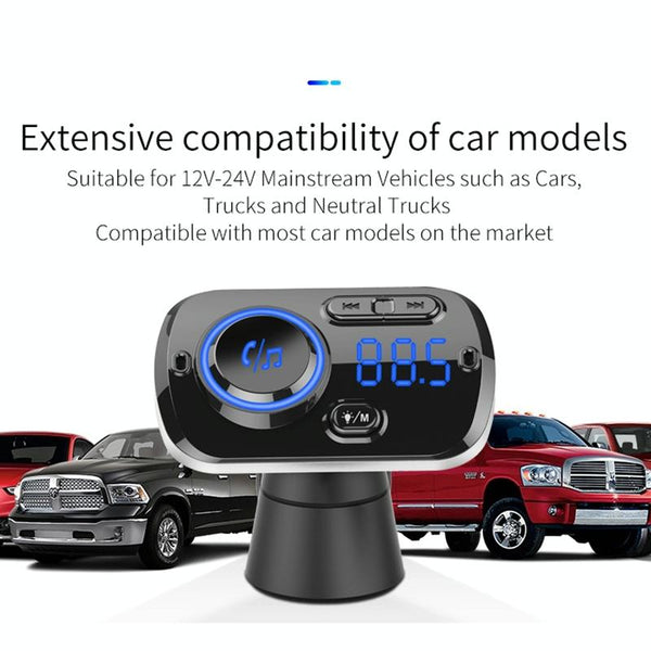 BC49BQ Car Digital Radio Receiver Bluetooth MP3 Player FM Transmitter Voice Assistant QC3.0 Quick Charger