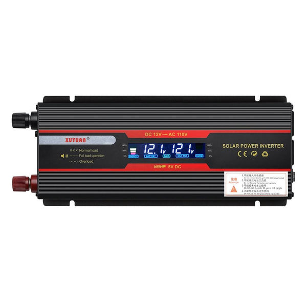 XUYUAN 6000W Car Inverter LCD Display Converter, US Plug, Specification: 12V-110V