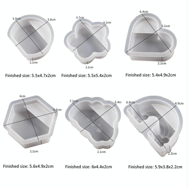 2pcs Business Card Holder Photo Clip Mold DIY Crystal Glue Resin Mold, Style: Clouds 005
