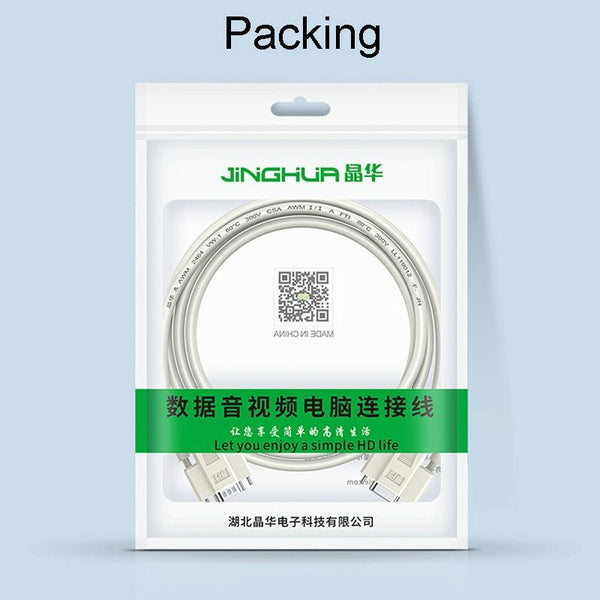 JINGHUA B110 Male To Female DB Cable RS232 Serial COM Cord Printer Device Connection Line, Size: 1.5m(Beige)