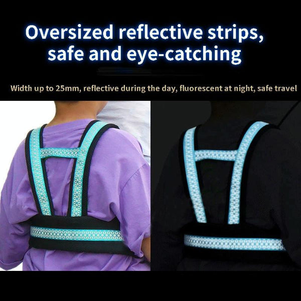 Motorcycle Anti-Fall Children Strap Riding Safety Harness, Color: Light Blue