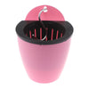 Self-Watering Planter Grow Plants Lazy Flower Pots Wall-hanging Round Resin Plastic Flower Pots, Size: 18x12.5x16cm(Pink)