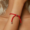 S925 Sterling Silver Platinum-plated Adjustable Basic Braided Bracelet(SCB268-RD)