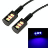 1 Pair DC12V 0.4W 3LEDs SMD-5630 Car / Motorcycle License Plate Light, Cable Length: 27cm (Blue Light)