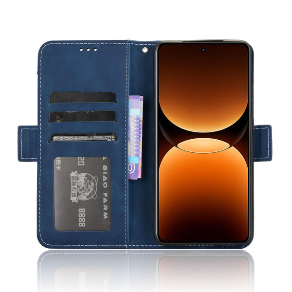 For Realme GT 7 Pro 5G Skin Feel Calf Texture Card Slots Leather Phone Case(Blue)