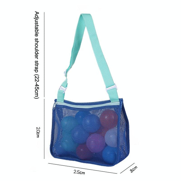 Children Shell Collection Bag Beach Toys Organizer Storage Bag(Orange Light Gray)
