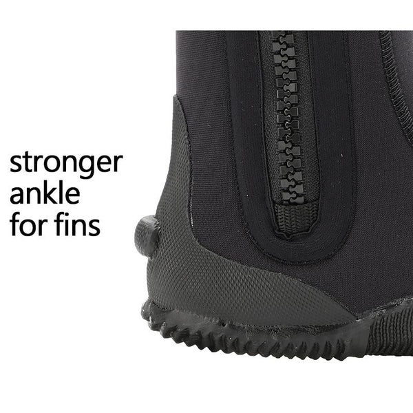 DIVESTAR 5mm Diving Boots Neoprene Shoes With Puncture Resistant Sole, Size: NO.8 (40/41)(Black)