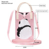 Panda Knitted Mini Crossbody Phone Bag For 6.9 inch and Below Phones(Pink)
