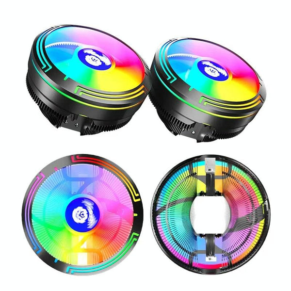 COOLMOON Ice Blade W120 LED Colorful Light 4Pin Cooler Desktop CPU Cooling Fan