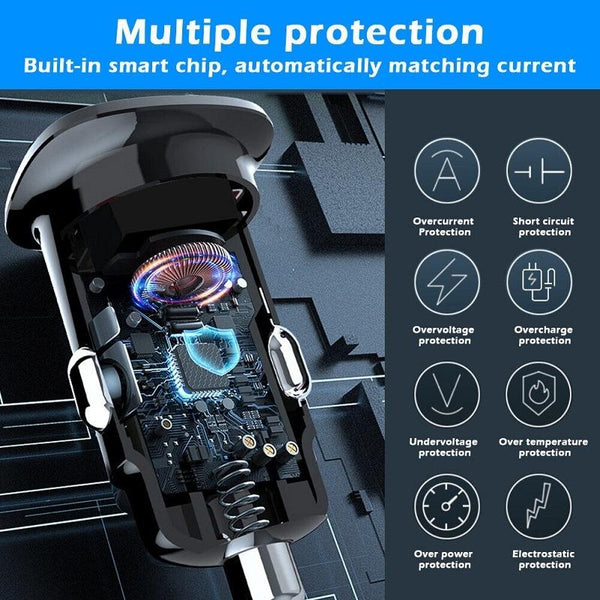 S-33 PD 30W Dual Port USB Super Fast Charge Car Charger