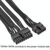 60cm For EVGA 10Pin / 18Pin To 24Pin Flat Cable Module Cable Graphics Card Block Cord