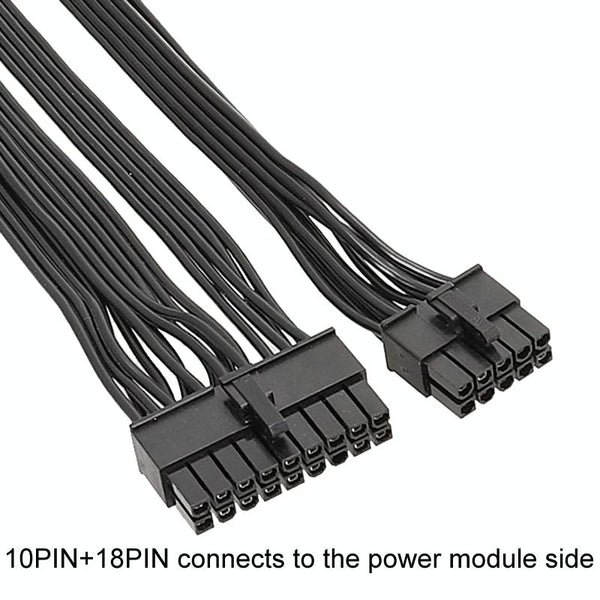60cm For EVGA 10Pin / 18Pin To 24Pin Flat Cable Module Cable Graphics Card Block Cord