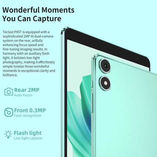Teclast P85T Tablet PC 8 inch WiFi6, 4GB+64GB,  Android 14 Allwinner A523 Octa Core(Mint Green)