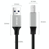 USB 3.0 A Male to USB-B Square Interface Printer Data Transmission Adapter Cable, Length:2m
