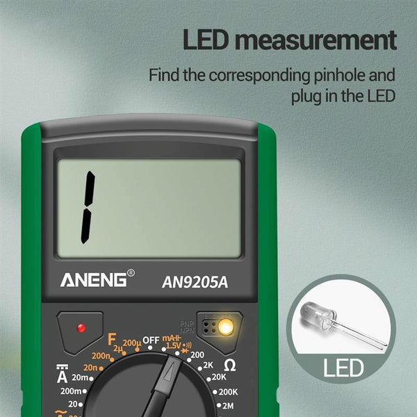 ANENG Automatic High-Precision Intelligent Digital Multimeter, Specification: AN9205A(Green)