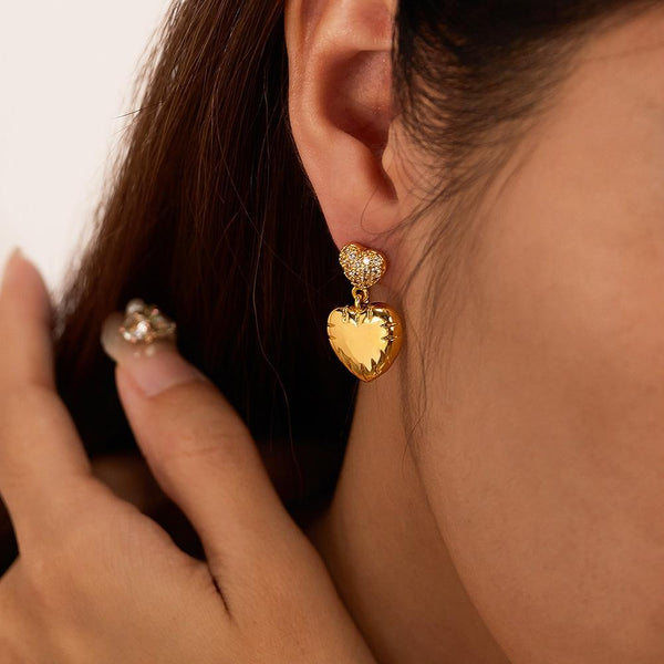 OPK KE791 Love 1pair Vintage Temperament Geometric Earrings