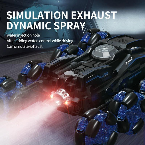 DM-558 Eight Wheel Stunt Drift Spray Remote Control Car, Specification:Dual Control(Green)