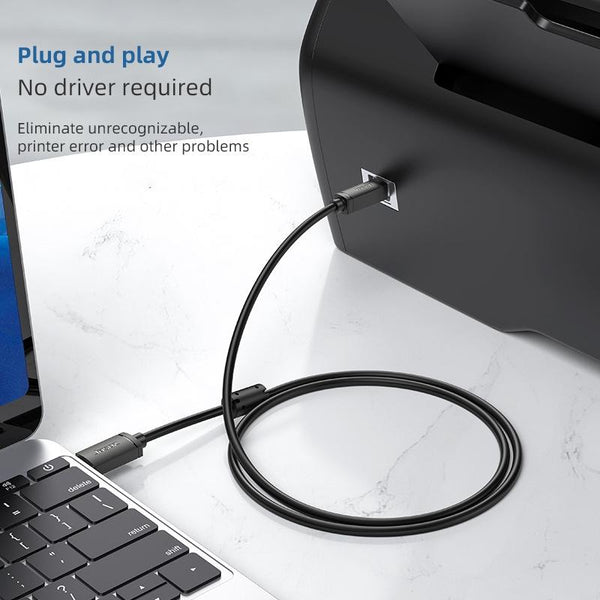3 PCS Jasoz USB Printing Data Cable Oxygen-Free Copper Core, Cable Length: 10m