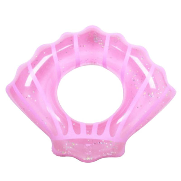 Shell Shape Inflatable Swimming Ring Lifesaving Ring Axillary Ring, Size: M,80x90cm(Pink)