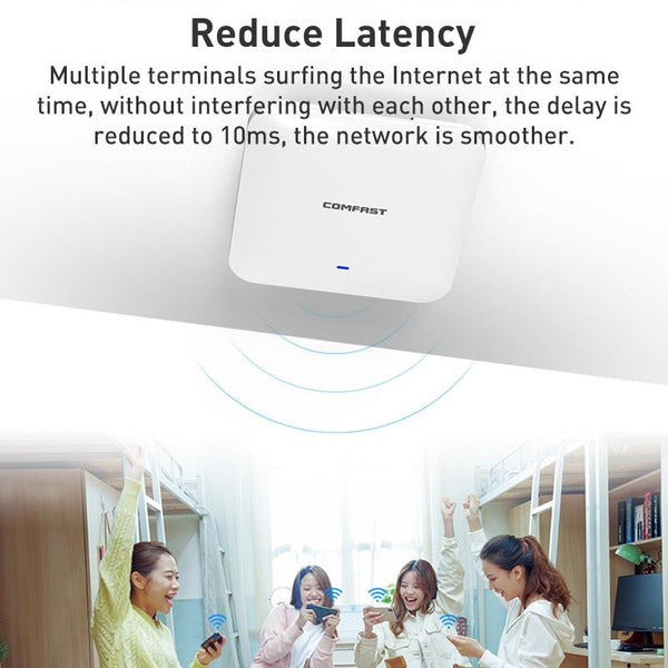 COMFAST CF-E393AX 3000Mbps WIFI6 Dual Frequency Ceiling Mounted Indoor Wireless AP(White)