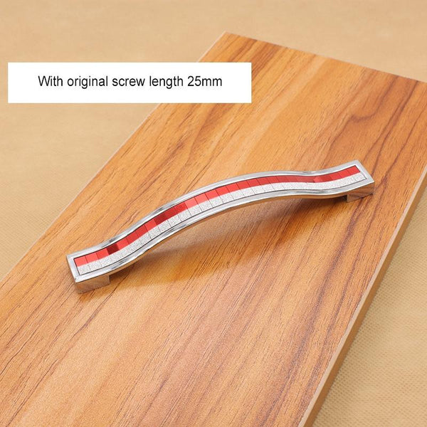 Crystal Color Diamond Modern Wardrobe Door Cabinet Wine Cabinet Fashion Drawer Handle, Hole Distance: 160mm(Red)