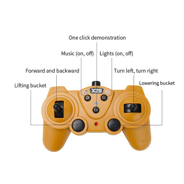 2.4G Remote Control Nine-Channel Crawler Heavy Bulldozer Children Remote Control Toy Alloy Excavator, Proportion: 1:24(1031 Alloy Version)