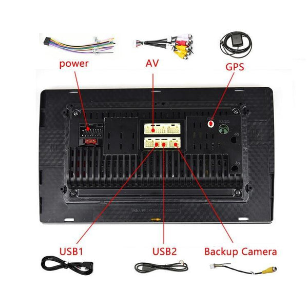 Universal Machine Android Smart Navigation Car Navigation DVD Reversing Video Integrated Machine, Size:10inch 2+32G, Specification:Standard
