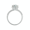 MSR017 Sterling Silver S925 White Gold Plated Moissanite Ring(No.8)