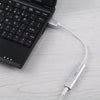 Aluminum Shell 3.5mm Jack External USB Sound Card HIFI Magic Voice 7.1 Channel Adapter Free Drive for Computer, Desktop, Speakers, Headset (Silver)