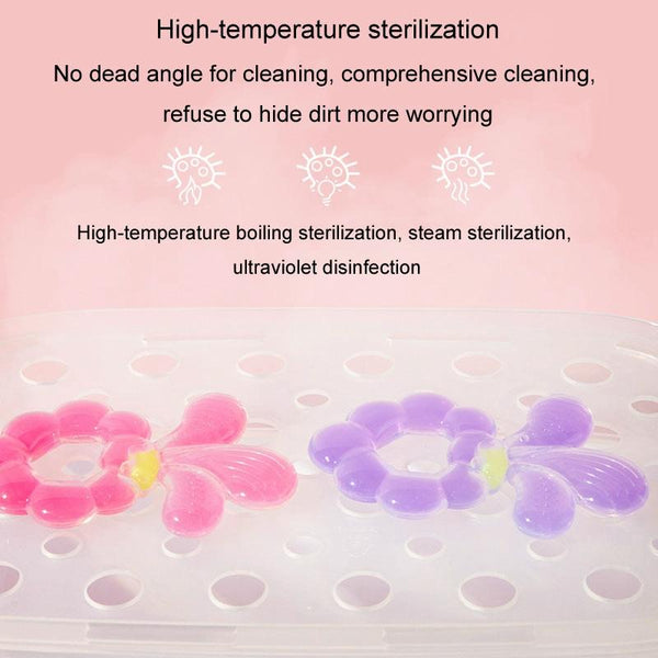 Baby Food-Grade Silicone Grape Teether Toddler Teething Sticks Fruit Silicone Nibbles, Color: Purple