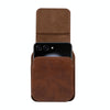 Folding Screen Mobile Phone Waist Hanging Universal Clutch Bag(Coffee)