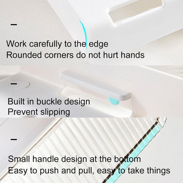 Under Desk Invisible Drawer Storage Box Office Student Desk Bottom Stationery Sundry Organizer, Size: Small(Black)