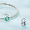 SCC2432 Sterling Silver S925 Beetle Oil Drip Zircon Beaded Bracelet