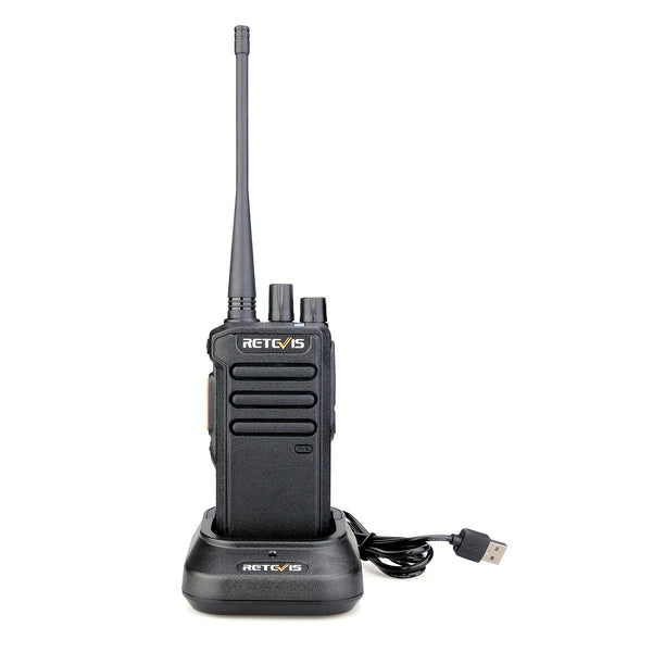 RETEVIS RT43 5W UHF 400-480MHz 32CHS DMR Digital Two Way Radio Handheld Walkie Talkie, US Plug(Black)