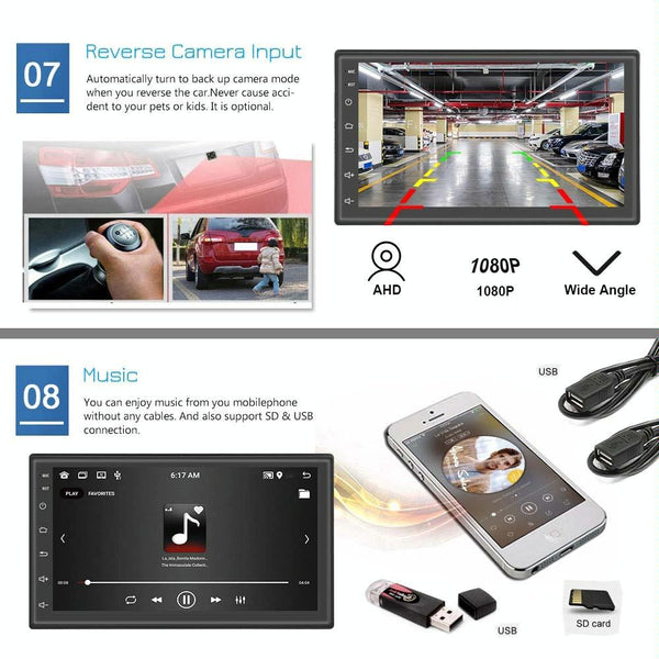 A2799 10 Inch Android WiFi 2+32G Central Control Large screen Universal Car Navigation Reversing Video Player, Style:Standard+12Lights Camera