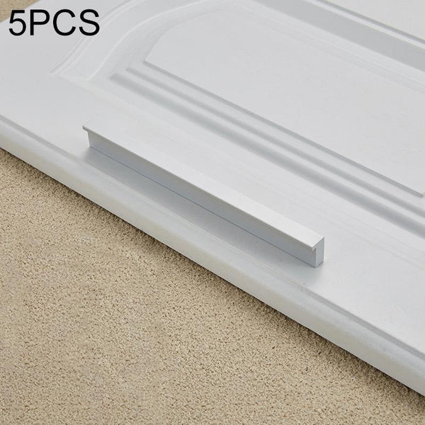 5 PCS 2057-96 Drawer Cabinet Door Handle Straight Door Handle (White)