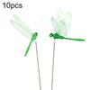 10pcs Simulation Plug Rod Magnetic Dragonfly Home Wall Garden Decoration(Green)