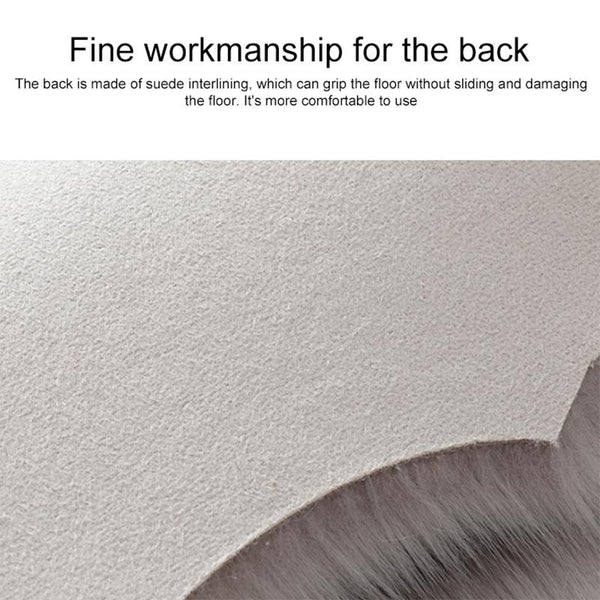 Wool Sofa Cushion Fur Full Sheepskin Carpet Window Decoration Mat, Size: 60x90cm(White Dust)